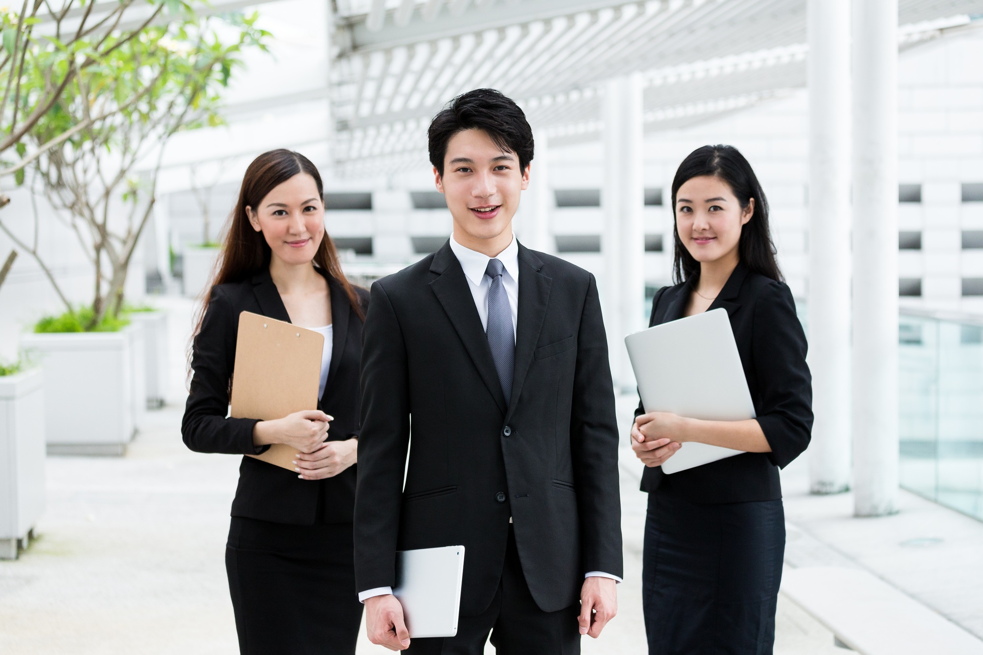 Group of the business people at outdoor